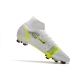 Nike Mercurial Superfly VIII Elite Firm Ground White Black Metallic Silver Volt Football Boots