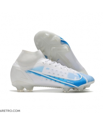 Nike Mercurial Superfly VIII Elite Firm Ground White Blue Football Boots