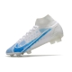 Nike Mercurial Superfly VIII Elite Firm Ground White Blue Football Boots