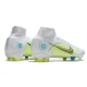 Nike Mercurial Superfly VIII Elite Firm Ground White Blue Yellow Football Boots