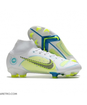 Nike Mercurial Superfly VIII Elite Firm Ground White Blue Yellow Football Boots