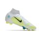 Nike Mercurial Superfly VIII Elite Firm Ground White Blue Yellow Football Boots