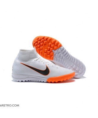 Nike Mercurial SuperflyX 6 360 Elite TF - White Black Orange Football Boots