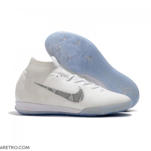 Nike Mercurial SuperflyX VI Elite IC White Gray Football Boots Nike Mercurial SuperflyX VI Elite IC White Gray Football Boots