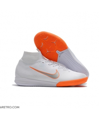 Nike Mercurial SuperflyX VI Elite IC White Orange Football Boots