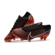 Nike Mercurial Vapor 13 Elite Firm Ground Black White Hyper Crimson Football Boots