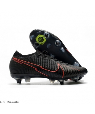 Nike Mercurial Vapor 13 Elite SG Anti-Clog Black Red Football Boots