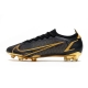 Nike Mercurial Vapor 14 Elite Firm Ground Black Gold Football Boots