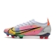 Nike Mercurial Vapor 14 Elite Firm Ground Dragonfly - White Metallic Silver Dark Raisin Football Boots