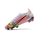 Nike Mercurial Vapor 14 Elite Firm Ground Dragonfly - White Metallic Silver Dark Raisin Football Boots