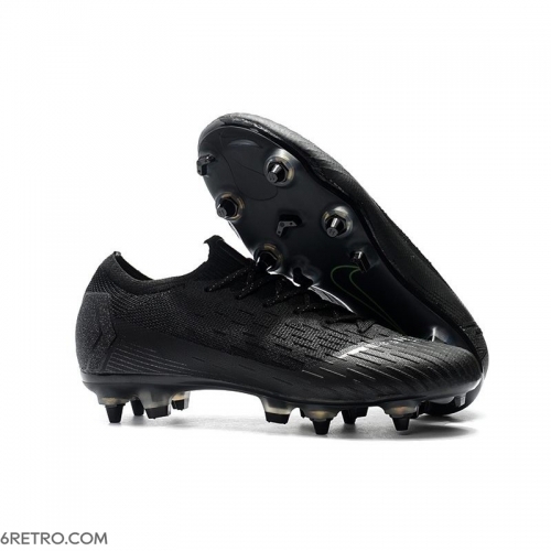 Nike Mercurial Vapor XII Elite Anti-Clog SG-Pro All Black Football Boots Nike Mercurial Vapor XII Elite Anti-Clog SG-Pro All Black Football Boots