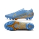 Nike Mercurial Vapor XIII Elite Firm Ground Blue Gold Football Boots