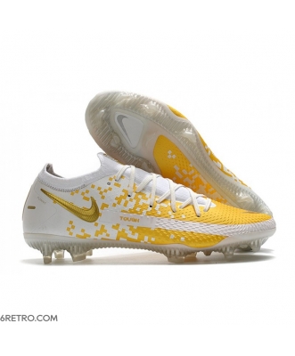 Nike Phantom Elite GT Firm Ground White Gold Football Boots