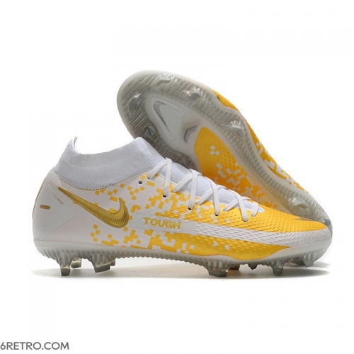 Nike Phantom GT Dynamic Fit Elite Firm Ground White Golden Football Boots Nike Phantom GT Dynamic Fit Elite Firm Ground White Golden Football Boots