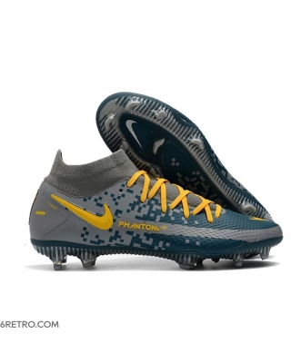 Nike Phantom GT Elite DF Firm Ground Firm Ground Cyan Gray Yellow Football Boots