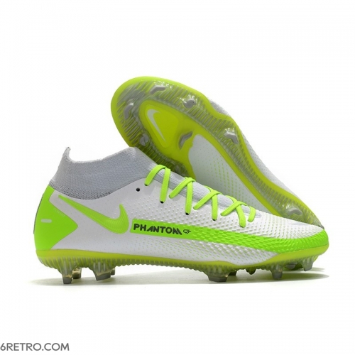 Nike Phantom GT Elite DF Firm Ground Firm Ground White Green Football Boots Nike Phantom GT Elite DF Firm Ground Firm Ground White Green Football Boots