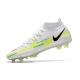 Nike Phantom GT II Elite DF Firm Ground White Black Blue Volt Football Boots Nike Phantom GT II Elite DF Firm Ground White Black Blue Volt Football Boots