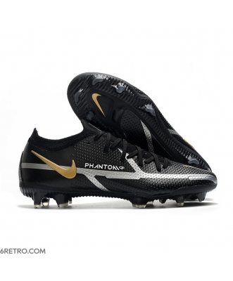 Nike Phantom GT II Elite Firm Ground Black Metallic Dark Grey Metallic Gold Football Boots