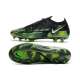 Nike Phantom GT II Elite Firm Ground Black Metallic Platinum Green Strike Football Boots