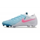 Nike Phantom Luna 2 Elite Firm Ground Low Cut White Blue Pink Football Boots