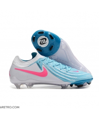 Nike Phantom Luna 2 Elite Firm Ground Low Cut White Blue Pink Football Boots