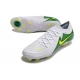 Nike Phantom Luna 2 Elite Firm Ground Low Cut White Green Yelllow Football Boots