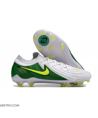Nike Phantom Luna 2 Elite Firm Ground Low Cut White Green Yelllow Football Boots
