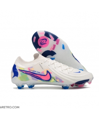 Nike Phantom Luna 2 Elite Firm Ground Low Cut White Pink Blue Football Boots