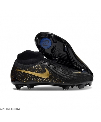 Nike Phantom Luna II Elite Firm Ground High Top Black Metallic Gold Coin Football Boots