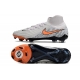 Nike Phantom Luna II Elite Firm Ground High Top Grey Orange Football Boots