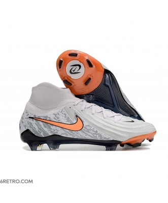 Nike Phantom Luna II Elite Firm Ground High Top Grey Orange Football Boots