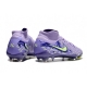 Nike Phantom Luna II Elite Firm Ground High Top Purple Agate Barely Volt Football Boots