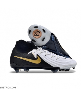 Nike Phantom Luna II Elite Firm Ground High Top White Black Metallic Gold Coin Football Boots