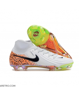 Nike Phantom Luna II Elite Firm Ground High Top White Black Orange Football Boots