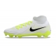 Nike Phantom Luna II Elite Firm Ground High Top White Black Volt Football Boots
