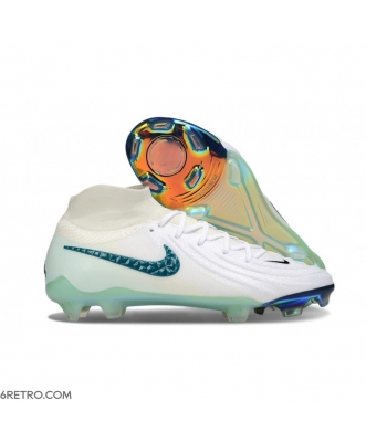 Nike Phantom Luna II Elite Firm Ground High Top White Green Football Boots