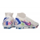 Nike Phantom Luna II Elite Firm Ground High Top White Pink Blue Football Boots
