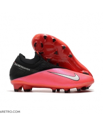 Nike Phantom VSN 2 Elite DF Firm Ground -Laser Crimson Metallic Silver Black Football Boots