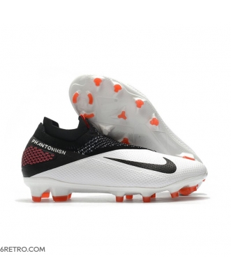 Nike Phantom VSN 2 Elite DF Firm Ground White Black Laser Crimson Football Boots