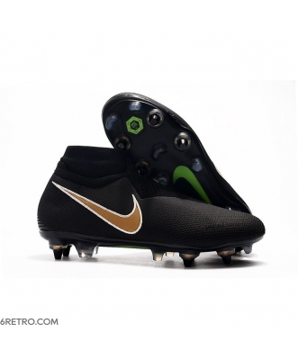 Nike Phantom VSN Elite DF SG-Pro Anti Clog Black Gold Football Boots
