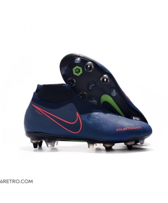 Nike Phantom VSN Elite DF SG-Pro Anti Clog Blue Saphir Red Football Boots