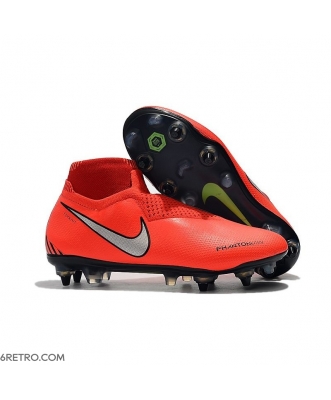 Nike Phantom VSN Elite DF SG-Pro Anti Clog Crimson Silver Football Boots