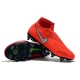 Nike Phantom VSN Elite DF SG-Pro Anti Clog Crimson Silver Football Boots