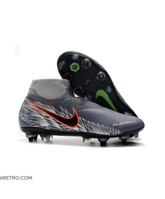 Nike Phantom VSN Elite DF SG-Pro Anti Clog Grey Silver Football Boots