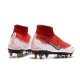 Nike Phantom VSN Elite DF SG-Pro Anti Clog Red White Silver Football Boots