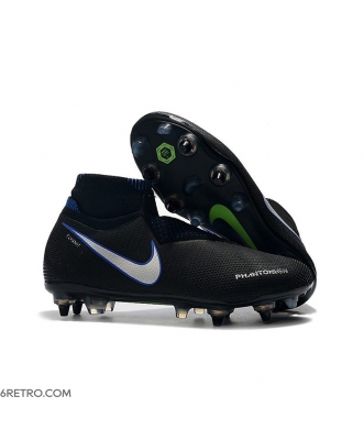 Nike Phantom VSN Shadow Elite DF SG-Pro Anti Clog Black Silver Blue Football Boots