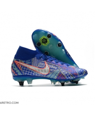 Nike Superfly Vii Elite Sancho Firm Ground Racer Blue White Aurora Green Black Football Boots