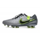 Nike Tiempo Legend 10 Elite Firm Ground Grey Black Green Football Boots