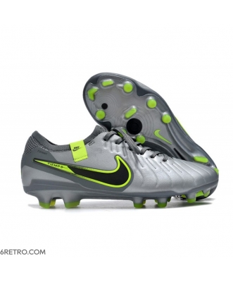 Nike Tiempo Legend 10 Elite Firm Ground Grey Black Green Football Boots