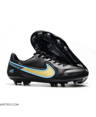 Nike Tiempo Legend 9 Elite Firm Ground Black Gold Blue Football Boots